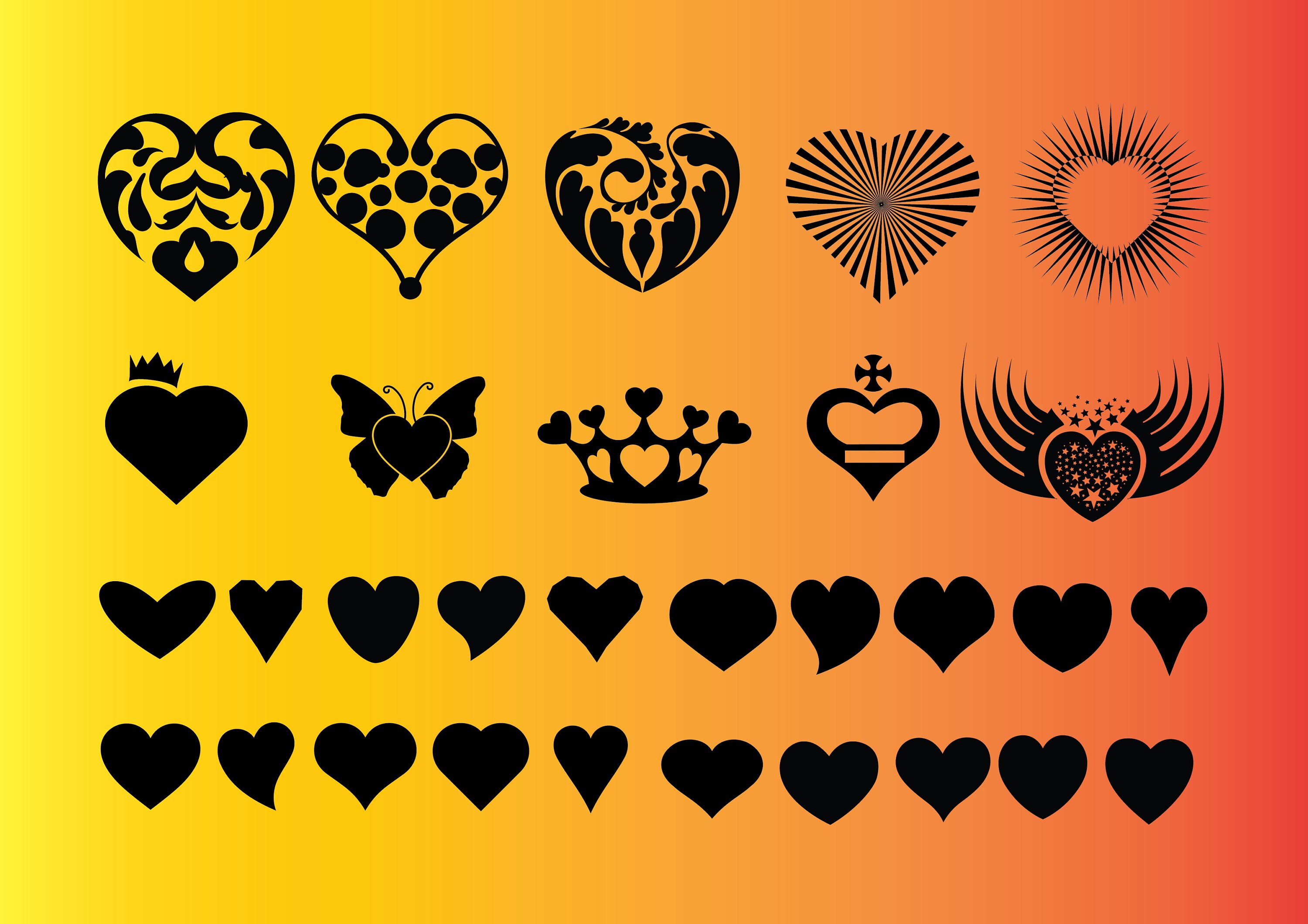 HEART BUNDLE SVG Hearts Svg Cricut Cut Files Heart Cricut | Etsy