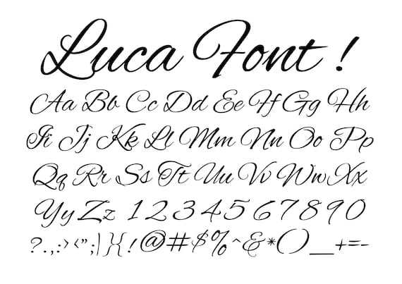 LUCA FONT SVG Instant Download Font Svg Cursive Font Svg - Etsy UK