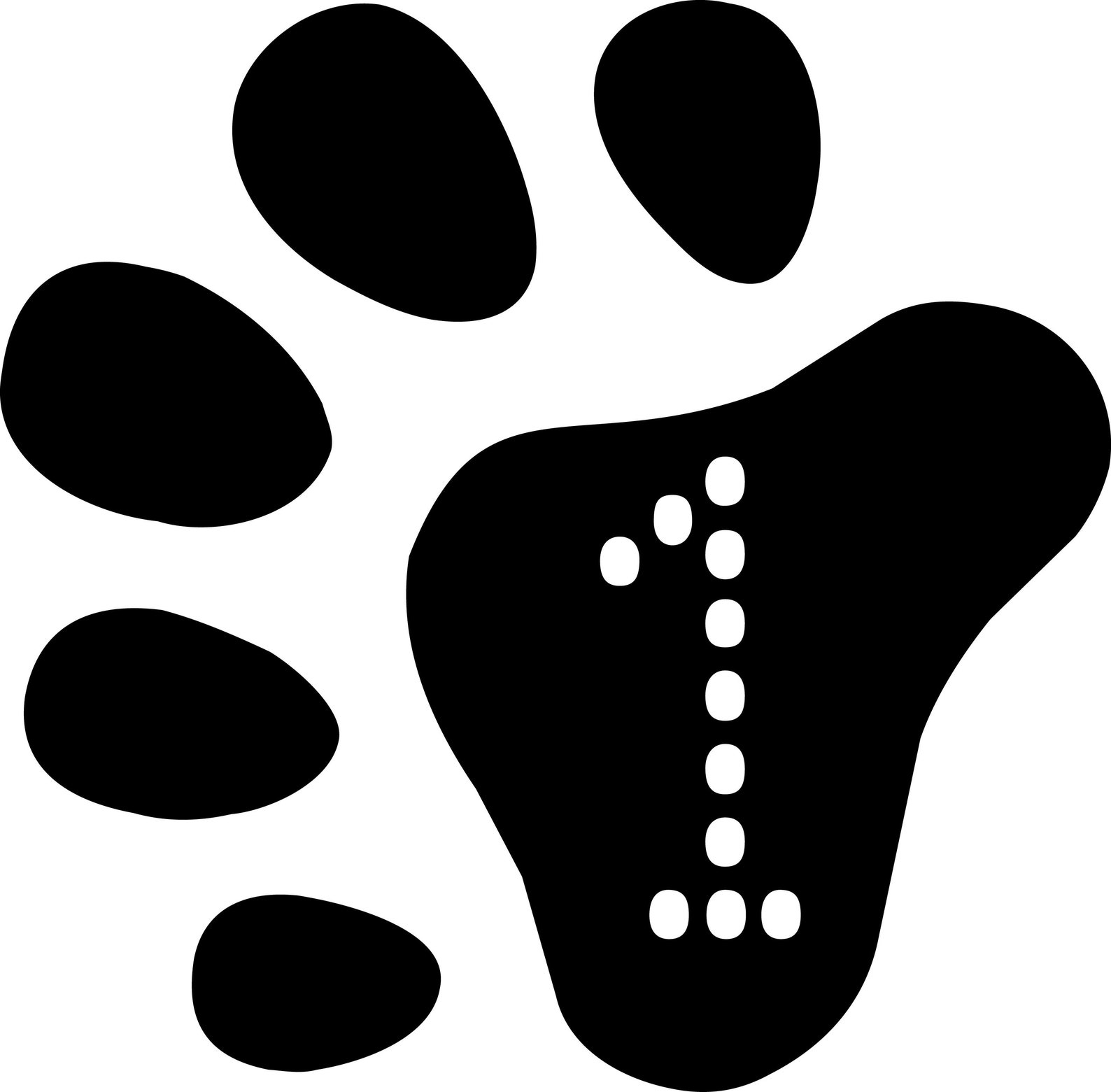 PAW FONT SVG, Paw Svg, Instant Download, Alphabet Svg, Digital Download ...