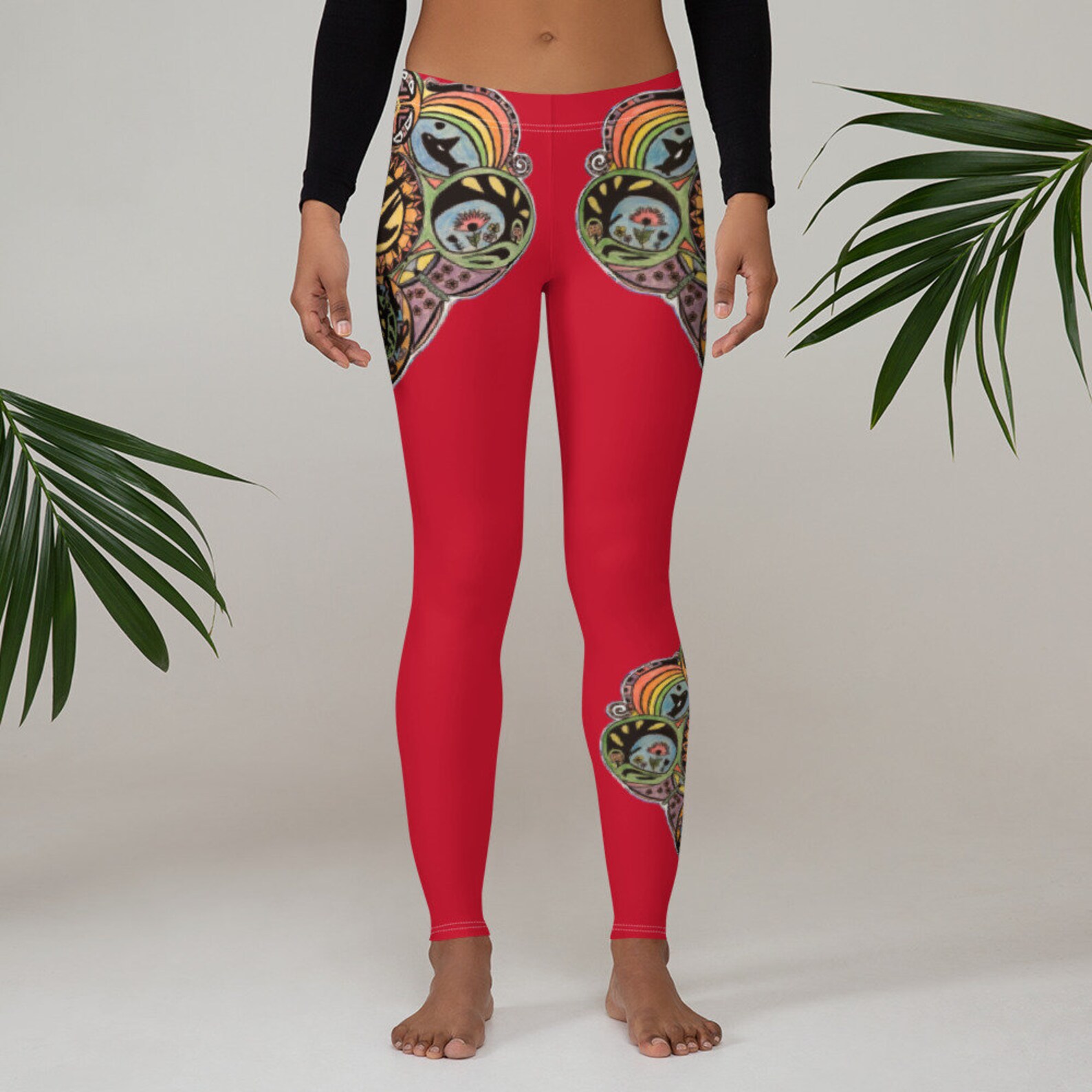 Designer leggings / Unique Leggings / Meditation Pants / Etsy