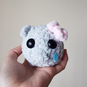 Fluffy Sad Hamster Plush |  Crochet Toy |  Tiktok Hamster