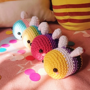 LBGTQ Bees | Crochet Toy Gift | Desk Buddy | Soft Toy | 100% Handmade