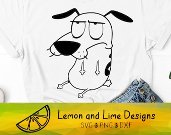 Courage SVG cut file, Courage the Cowardly Dog SVG, Cartoon SVG png dxf