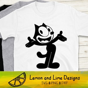 Felix the Cat SVG cut file, Classic Cartoon SVG, Cartoon Show SVG png dxf