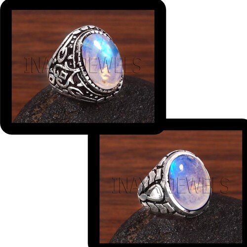 Anello Uomo argento 925 Howlite Turchese U27 Anello Uomo argento 925 Howlite Turchese U27