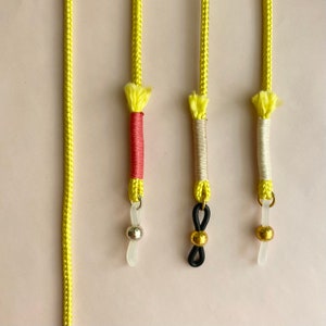 Glasses strap | Amalfi Mask Ribbon yellow recycled Paracord 2in1