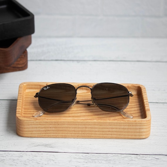 Reading glasses wood holder, small jewelry tray, , wood eyeglasses for desk, jewelry organizer, glasses stand, personalized eyeglasses tray