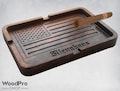 Cigar ashtray for him holder personalized tray Romantic Valentine's Day Gift for husband Best Friend gift Engraved American Flag Wood US