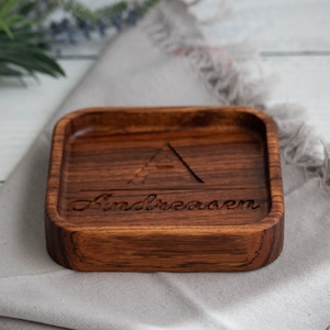 Personalisierter Hochzeits-Untersetzer, Hochzeits-Untersetzer, Untersetzer aus Holz, Untersetzer für Paare, Geschenkidee für Vatertag Bild 6