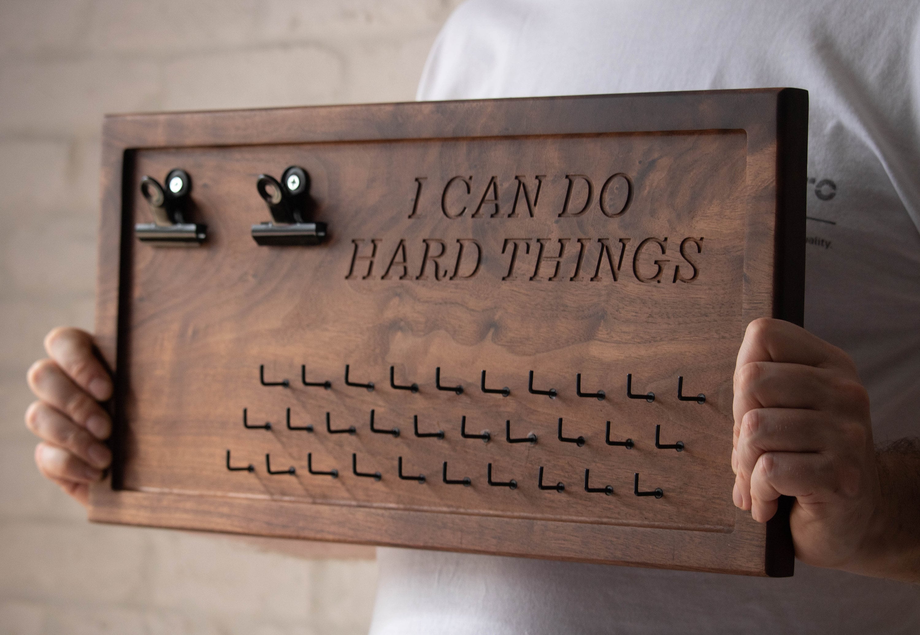 Personalized Wooden Medal Holder for Runners, Ideal for Race Bibs and Medals, Unique Running Gift, Personalized Sports Medal Hanger for him