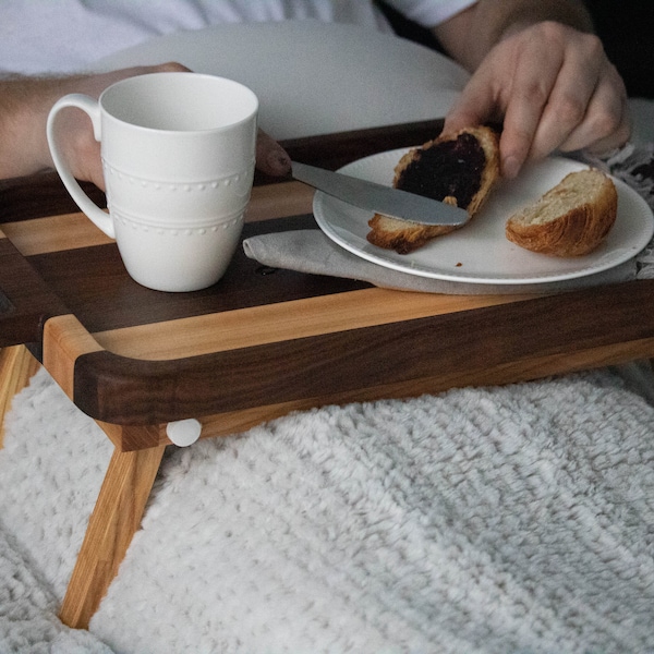 Breakfast in Bed Table | Breakfast tray | Folding Serving Tray | Breakfast bed tray | Folding tray table | Eating tray | Personalized  tray