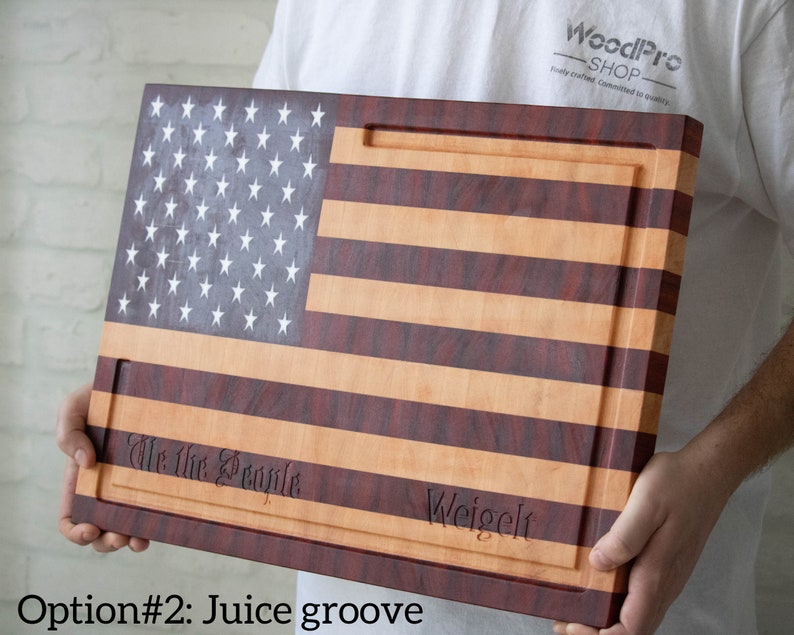 Handcrafted Custom End Grain American Flag Cutting Board Etsy