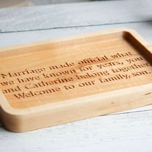 Wedding Day Personalized Gift for Future Son-in-Law, Custom Message Wedding Present for groom, Future husband Custom engraved Wedding Gift