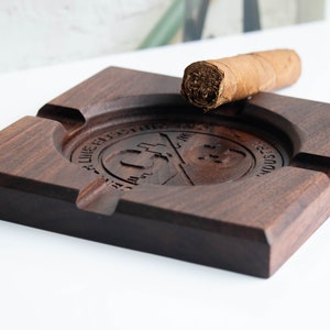 Posacenere per sigari in legno personalizzato con logo aziendale personalizzato, regalo aziendale per dipendenti, marchio personalizzato per regalo promozionale aziendale