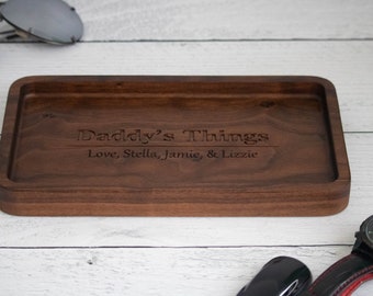 Catchall tray organizer for dad, personalized gift for dad, father's day gift, desk organizer, nightstand organizer, 1st fathers day gift