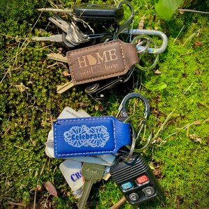 Rectangle Leather Keychain