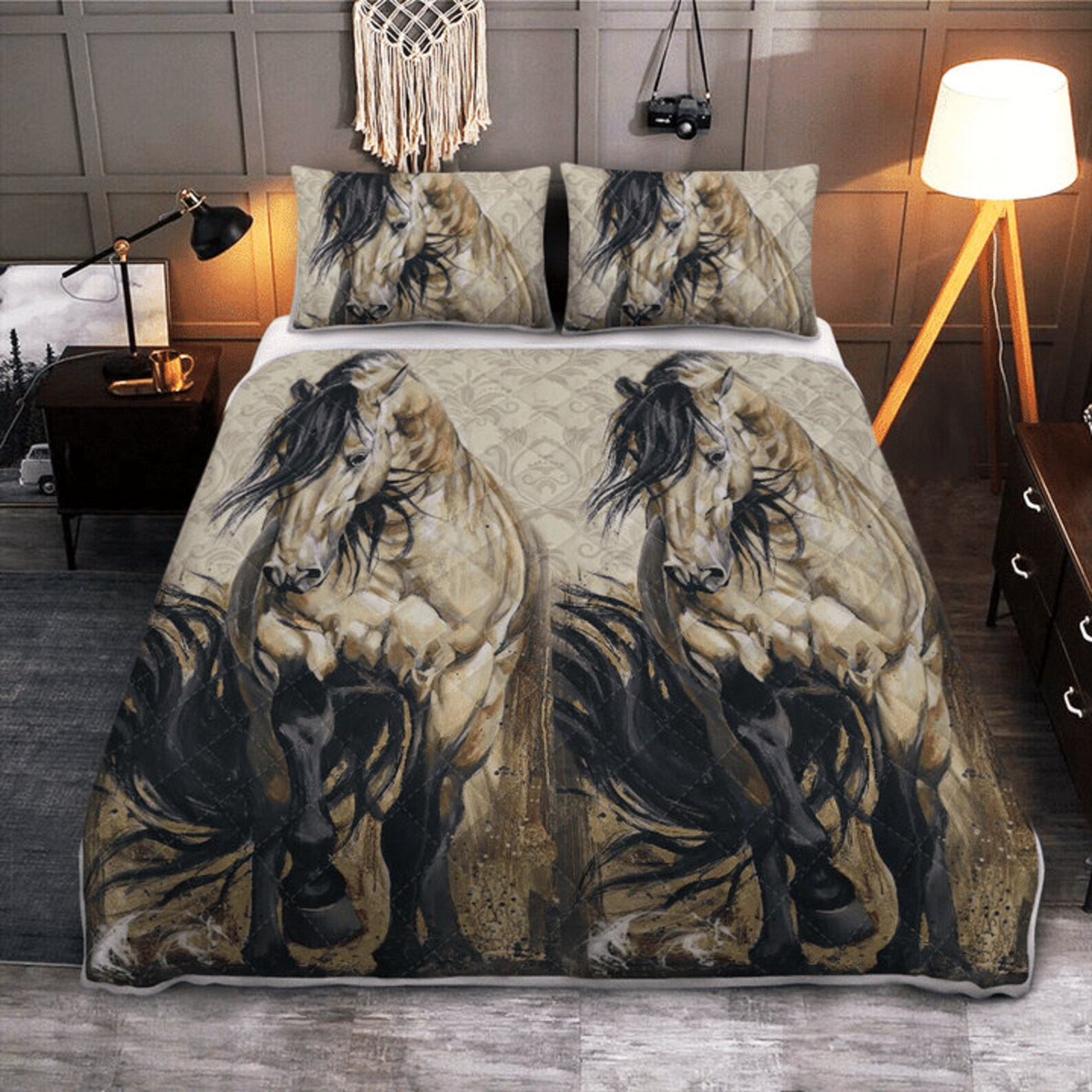 Wild Horse Lovers Quilt Bedding Set Gift For Her Gift For Etsy