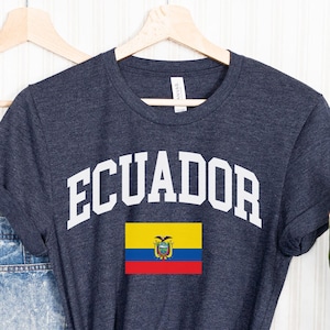 T-shirt Ecuador, shirt WK 2026 Ecuador, T-shirt met logo nationale voetbalelftal Ecuador, nationaal voetbalelftal Ecuador