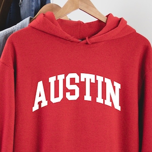 Austin Hoodie,Austin Shirt, Austin Texas Tshirt, Texas Shirt for Women, Varsity Austin Tee, Spring Summer Vintage Inspired Trendy