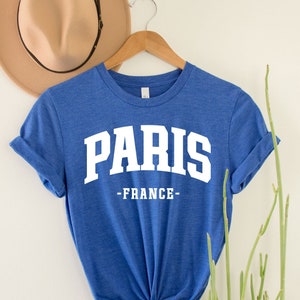 Paris Tee,Paris France Travel T Shirt, Paris tshirt, Eiffel Tower T Shirt, Europe Travel Gift, Love Paris Tee, Summer Holiday Tee