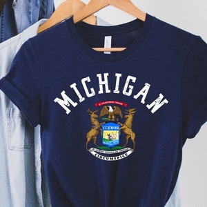 Michigan Tee,Michigan Shirt, Retro Michigan Shirt, Vintage Michigan Shirt, Michigan T-Shirt, Michigan gifts, Michigan home