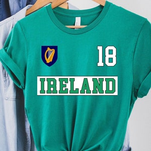 Ireland Tee,Ireland jersey, Ireland football, Personalized number, Ireland gift, World cup shirt, Ireland Shirt, Ireland football