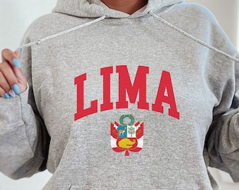Lima Hoodie,LimaPeru, Peru City, Peru Travel, Peruana Shirt, Peruvian Shirt Peruvian Gift, Peruana Gift, Peru Shirt, Peru Gift
