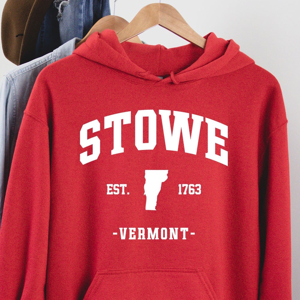 Stowe Vermont Hoodie,Stowe Shirt,Vermont Shirt, Vermont Shirt, Vermont State Shirt, State Shirt, Home State Shirt, State