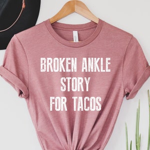 T-shirt gebroken enkel, grappig shirt voor herstel van blessure, shirt gebroken been, shirt gebroken been, gebroken arm, beterschap cadeau, beterschap
