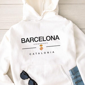 Barcelona Hoodie, Barcelona T-Shirt, Spain shirt, Barcelona Print Shirt, Barcelona Clothes, Barca gift, Barcelona