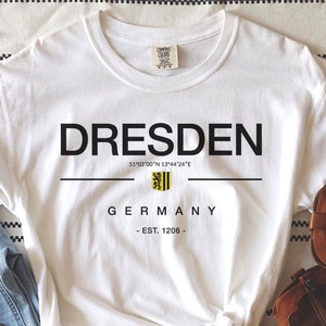 Dresden Comfort Colors T-shirt, Dresden shirt, Dresden T-shirt, Germany souvenir, German flag t-shirt, Germany gift, Dresden gift