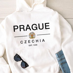 Sudadera con capucha de Praga, camiseta de Praga, camiseta de Chequia, camiseta de Praga, camiseta de la República Checa, camiseta de la República Checa Europa, vacaciones