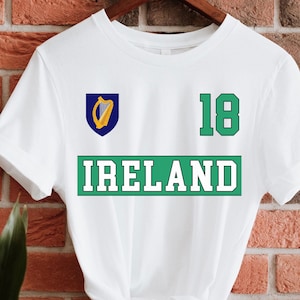 Ireland Tee,Ireland jersey, Ireland football, Personalized number, Ireland gift, World cup shirt, Ireland Shirt, Ireland football