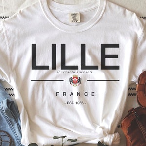 Lille Comfort Colors T-shirt, ,Lille France Shirt, France Souvenir, Lille gift, Lille fan, Travel To France Shirt, Gift For Lille Lover