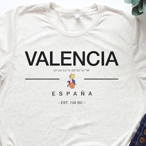 Valencia Tee,Valencia Spain, Valencia jersey, Valencia Tee, Valencia Shirt,Valencia Gift, Spain Lover, Gift for Valencia