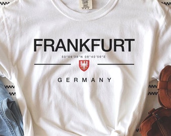 Frankfurt Comfort Colors T-shirt, Frankfurt shirt, Frankfurt T-shirt, Germany souvenir, German flag t-shirt, Germany gift, Deutschland