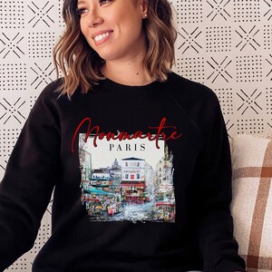 Montmartre Sweatshirt,Montmartre Paris Shirt, Paris Travel, France Shirt, Paris Tee, Travel Crewneck, France T-shirt, Eiffel Tower Shirt