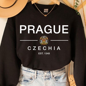 Sudadera de Praga, camiseta de Praga, camiseta de Chequia, camiseta de Praga, camiseta de la República Checa, camiseta de la República Checa Europa, vacaciones