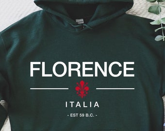 Sweat à capuche Florence, chemise Florence, tshirt Florence, chemise Italie, art de la ligne d'horizon Florence Italie, voyage en famille à Florence, fan de Florence