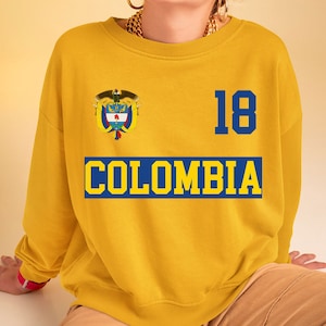 Colombia Sweatshirt,Colombia jersey, Colombia football,Colombia basketball, Basketball world cup, Personalized number, Colombia