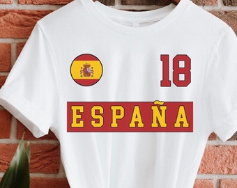 Espana TeeEspana jersey, Spain football, Spain basketball, Basketball world cup, Personalized number, Spain gift, World cup shirt