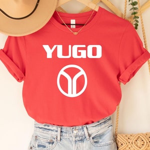 Yugo-T-Stück, Yugo-Shirt, Jugoslawien-T-Shirt, Serbien Kragujevic, klassische Autos, Retro-Klassiker, Weinlese sfrj, Retro-T-Shirt, Jugoslawien