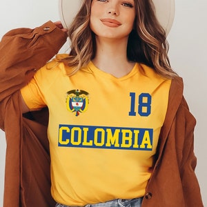 Colombia Tee,Colombia jersey, Colombia football,Colombia basketball, Basketball world cup, Personalized number, Colombia