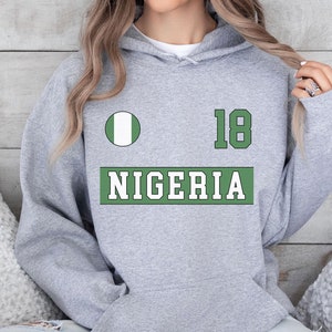 Nigeria Hoodie, Nigeria Jersey Nigeria Geschenke, Nigeria Shirt, Nigeria Fans Geschenk, Nigeria Spiel, Nigeria WM, WM Trikot