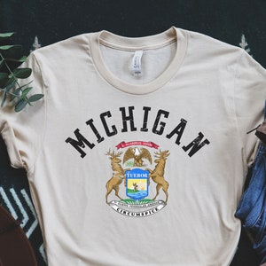 Michigan Tee,Michigan Shirt, Retro Michigan Shirt, Vintage Michigan Shirt, Michigan T-Shirt, Michigan gifts, Michigan home