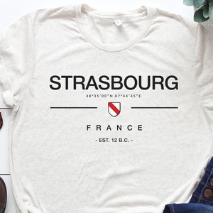 Camiseta de Estrasburgo, camiseta de Estrasburgo, Francia, souvenir de Francia, regalo de Estrasburgo, aficionado de Estrasburgo, camiseta de viaje a Francia