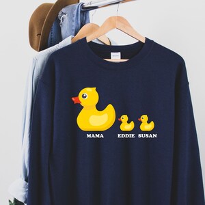 Duck Family Sweatshirt,Custom Duck Mom Shirt, Personalized Mom Gifts, Mothers Day Shirt, Cute Mothers Day