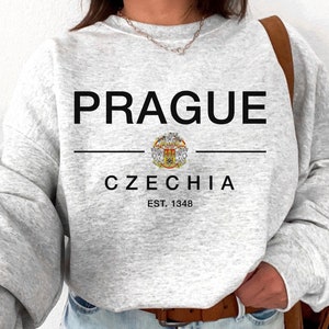 Sudadera de Praga, camiseta de Praga, camiseta de Chequia, camiseta de Praga, camiseta de la República Checa, camiseta de la República Checa Europa, vacaciones