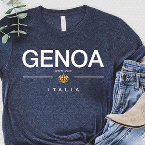 Genoa Tee, Genoa Italia, Genoa shirt, Genoa trip, Genoa fan tshirt, Genoa Italy, Genoa trip, Italy Shirt