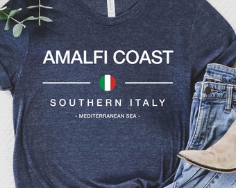 T-shirt côte amalfitaine, chemise Positano Italie, chemise côte amalfitaine Italie, voyage en famille sur la côte amalfitaine. Sorrente